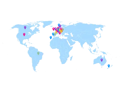 World map customers World map customers