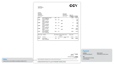 CCV invoice CCV invoice