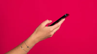 Hand holding a smartphone