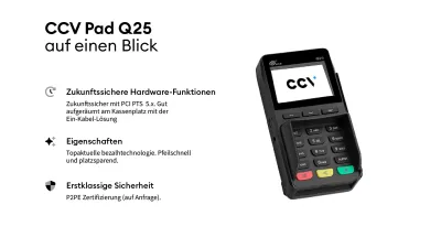 CCV Pad Q25 auf einen Blick CCV Pad Q25 auf einen Blick
