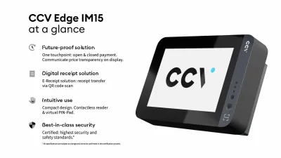 CCV Edge IM15 payment terminal at a glance CCV Edge IM15 payment terminal at a glance